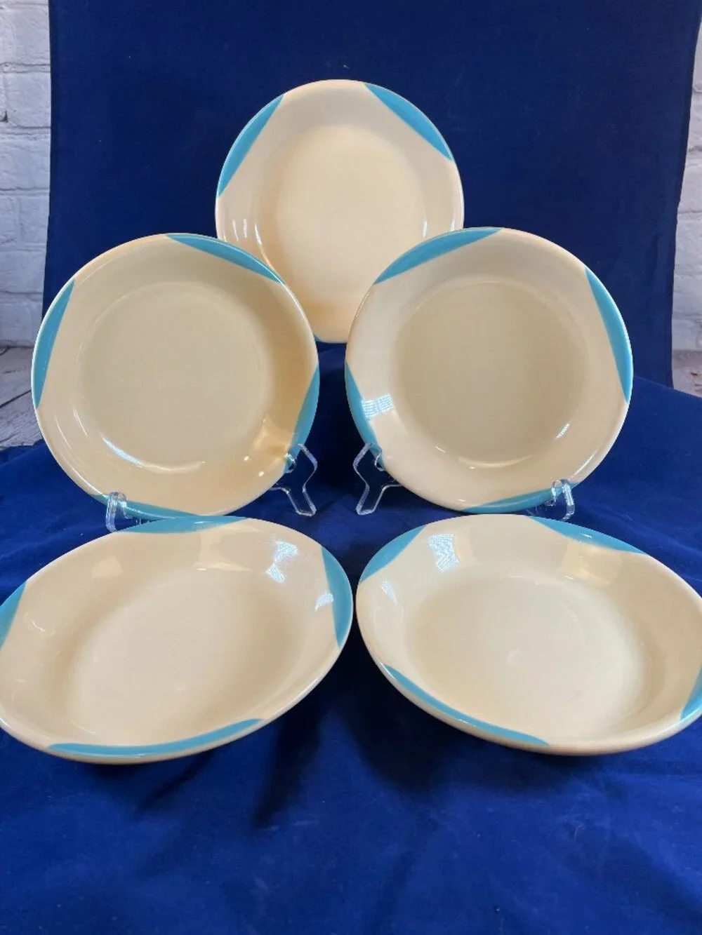 Set of 5 Vintage 1950's Caribe China 7.5